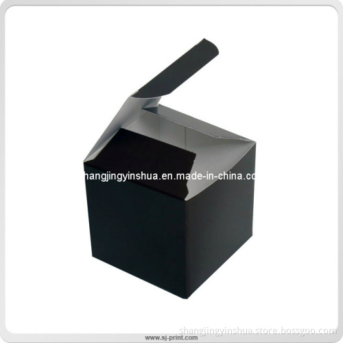 Folding Card Stock Paper Package Black Box (SJ001)